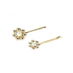 Rosantica Petalo 2-Piece Goldtone & Faux Pearl Bobby Pin Set