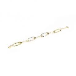 Rosantica Eufemia Goldtone & Crystal Oval-Link Bracelet