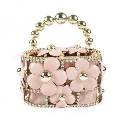 Rosantica Holli Primula Flower-Embellished Top Handle Bag