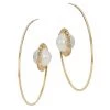 Rosantica Satelliti Goldtone, Faux Pearl & Crystal Hoop Earrings