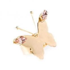Rosantica Melitea Goldtone Faux Crystal Butterfly Brooch