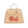 Anna Dello Russo X Rosantica Cherry Crystal-Embellished Wicker Tote