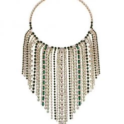 Rosantica Amanda Goldtone & Crystal Fringe Collar Necklace