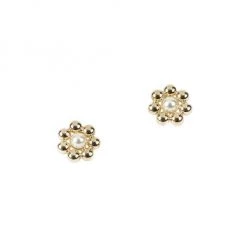 Rosantica Petalo Goldtone & Faux Pearl Stud Earrings