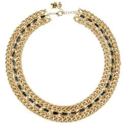 Rosantica Greca Goldtone & Crystal Collar Necklace
