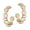 Rosantica Bottone Goldtone & Crystal Hoop Earrings