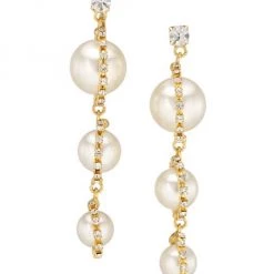 Rosantica And Giuseppe Zanotti shop 6 Rosantica Zelda Goldtone, Faux Pearl, & Crystal Drop Earrings