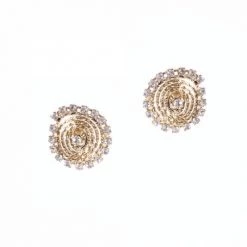 Rosantica Spirale Goldtone & Crystal Stud Earrings