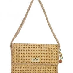 Anna Dello Russo X Rosantica Cherry Crystal-Embellished Wicker Shoulder Bag