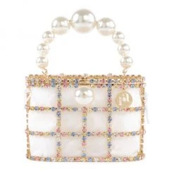 Rosantica Holli Pastello Crystal-Embellished Top Handle Bag