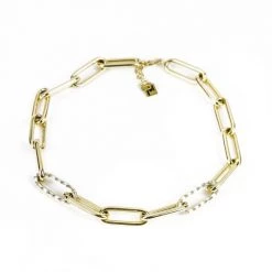 Rosantica Eufemia Goldtone & Crystal Oval-Link Necklace