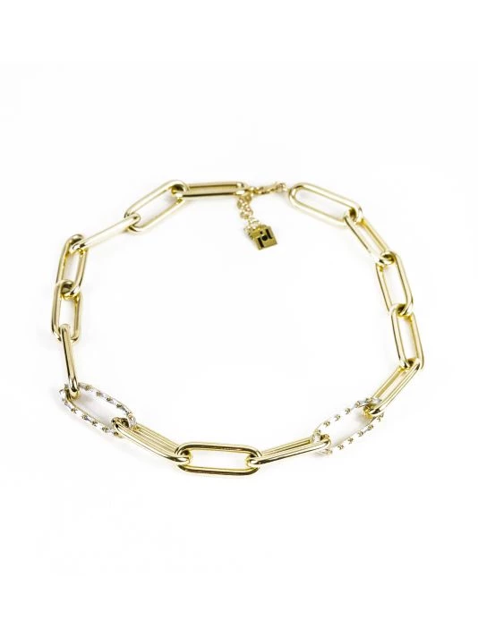 Rosantica Eufemia Goldtone & Crystal Oval-Link Necklace 1 Rosantica Eufemia Goldtone & Crystal Oval-Link Necklace