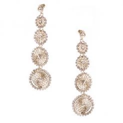 Rosantica Spirale Goldtone & Crystal Drop Earrings