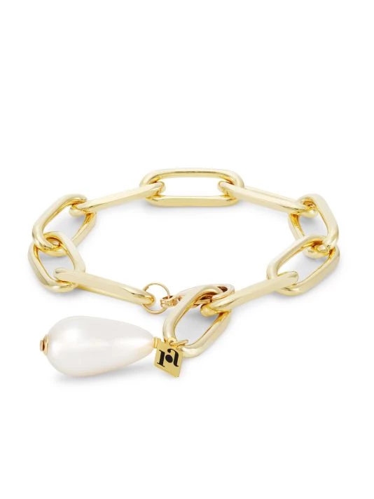 Rosantica Promessa Goldtone & Resin Pearl Chain Bracelet 1 Rosantica Promessa Goldtone & Resin Pearl Chain Bracelet