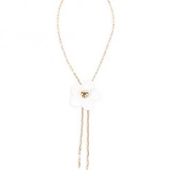 Rosantica Primula Goldtone Leather Daisy Necklace