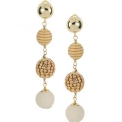 Rosantica Preziosa Goldtone Faux Crystal & Wood Long Drop Earrings
