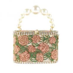Rosantica Super Holli Crystal-Embellished Rose Top-Handle Bag
