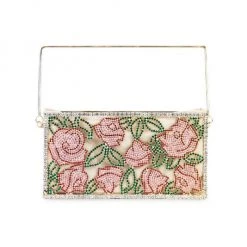 Rosantica Cartolina Rose Crystal-Embellished Top Handle Bag