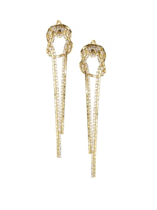 Rosantica Clara Goldtone & Crystal Earrings 1 Rosantica Clara Goldtone & Crystal Earrings