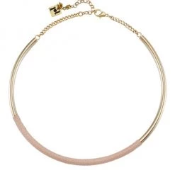 Rosantica Viagio Goldtone & Leather Choker