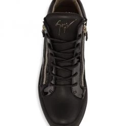 Giuseppe Zanotti Leather Zip Sneakers For Men Black -Rosantica And Giuseppe Zanotti shop unnamed file 265