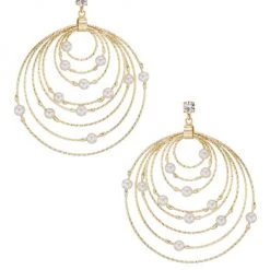 Rosantica Goldtone, Faux Pearl & Crystal Drop Earrings