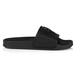 Giuseppe Zanotti Newburel 10 Leather Slide Sandals For Men System Nero