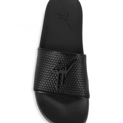 Giuseppe Zanotti Newburel 10 Leather Slide Sandals For Men System Nero -Rosantica And Giuseppe Zanotti shop unnamed file 289
