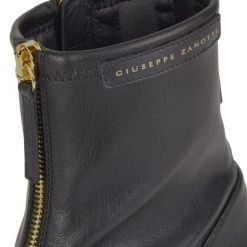 Giuseppe Zanotti Leather Ankle Combat Booties -Rosantica And Giuseppe Zanotti shop unnamed file 312