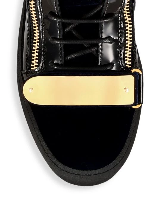 Giuseppe Zanotti Double-Bar Leather High-Top Sneakers For Men 4 Giuseppe Zanotti Double-Bar Leather High-Top Sneakers For Men - Image 4