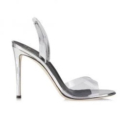 Giuseppe Zanotti Basic Leather & PVC Stiletto Sandals Gold