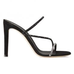 Giuseppe Zanotti Suede High-Heel Sandals Black