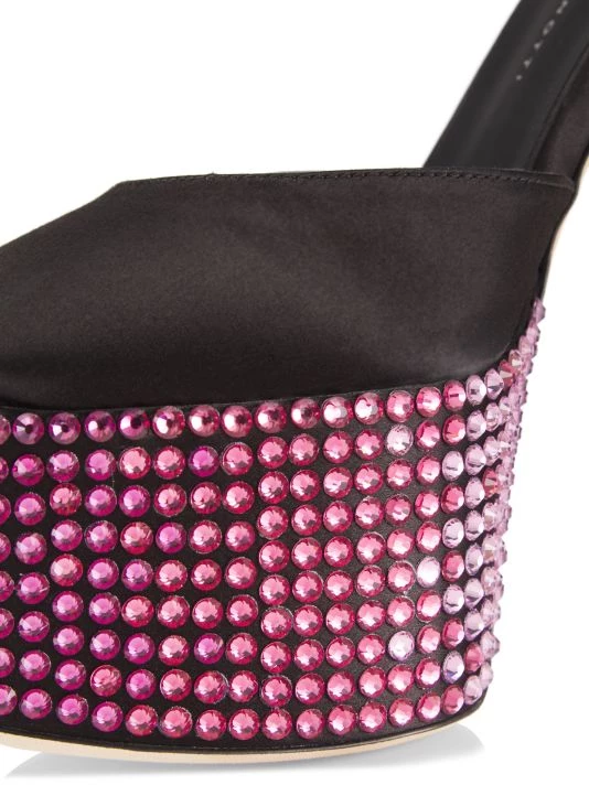 Giuseppe Zanotti New York Satin Embellished Platform Pumps Gold 6 Giuseppe Zanotti New York Satin Embellished Platform Pumps Gold - Image 6