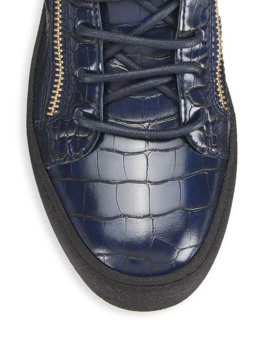 Giuseppe Zanotti Maylondon Embossed Leather Low-Top Sneakers For Men 4 Giuseppe Zanotti Maylondon Embossed Leather Low-Top Sneakers For Men - Image 4