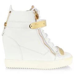 Giuseppe Zanotti Lorenz Leather Wedge Sneakers