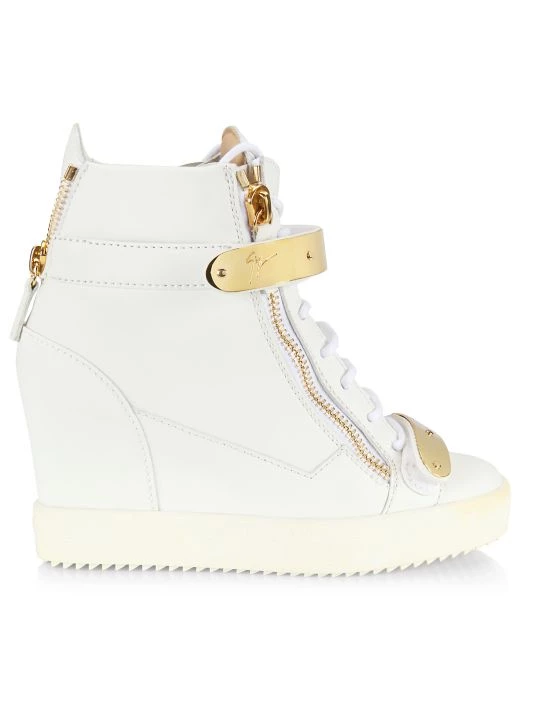 Giuseppe Zanotti Lorenz Leather Wedge Sneakers 1 Giuseppe Zanotti Lorenz Leather Wedge Sneakers