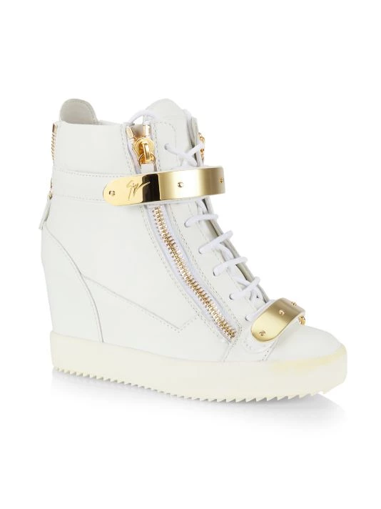 Giuseppe Zanotti Lorenz Leather Wedge Sneakers 2 Giuseppe Zanotti Lorenz Leather Wedge Sneakers - Image 2