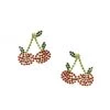 Rosantica Cherries Faux Crystal Stud Earrings