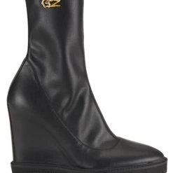 Giuseppe Zanotti Candis Leather Lug-Sole Wedge Boots