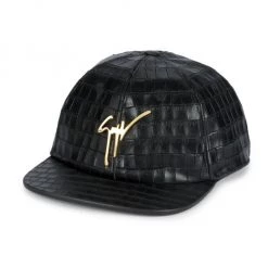 Giuseppe Zanotti Poptis Gleam Bijoux Art Leather Hat For Men