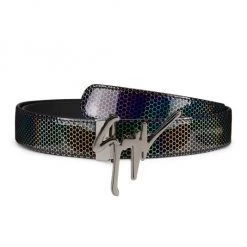 Giuseppe Zanotti Rainbow Honeycomb Leather Belt For Men