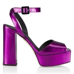 Giuseppe Zanotti Blasvegas Metallic Leather Platform Sandals