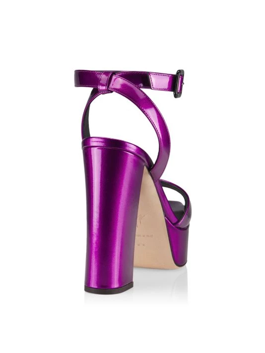 Giuseppe Zanotti Blasvegas Metallic Leather Platform Sandals 3 Giuseppe Zanotti Blasvegas Metallic Leather Platform Sandals - Image 3