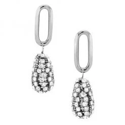 Rosantica Vincolo Silvertone & Crystal Drop Earrings