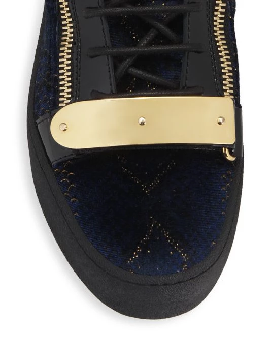 Giuseppe Zanotti Maylondon Velvet & Patent Leather High-Top Sneakers For Men 4 Giuseppe Zanotti Maylondon Velvet & Patent Leather High-Top Sneakers For Men - Image 4