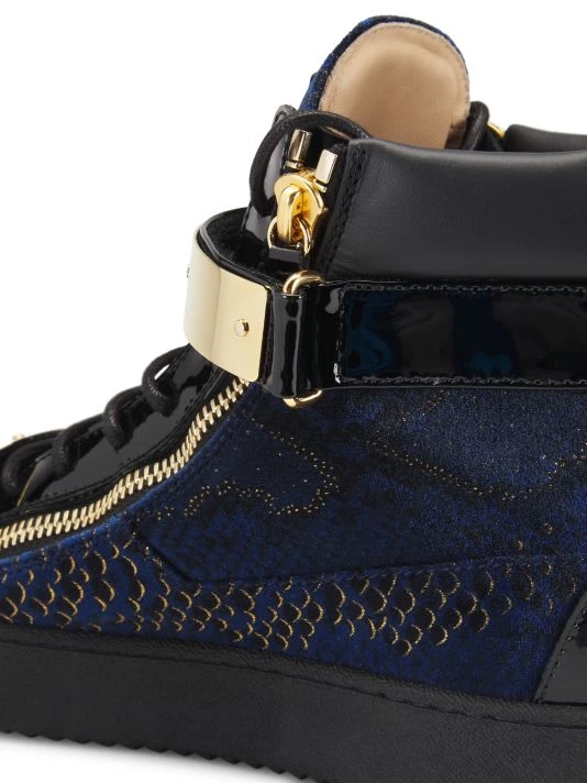 Giuseppe Zanotti Maylondon Velvet & Patent Leather High-Top Sneakers For Men 6 Giuseppe Zanotti Maylondon Velvet & Patent Leather High-Top Sneakers For Men - Image 6