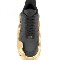Giuseppe Zanotti Cobra Sole Lace-Up Sneakers For Men Black Gold -Rosantica And Giuseppe Zanotti shop unnamed file 547