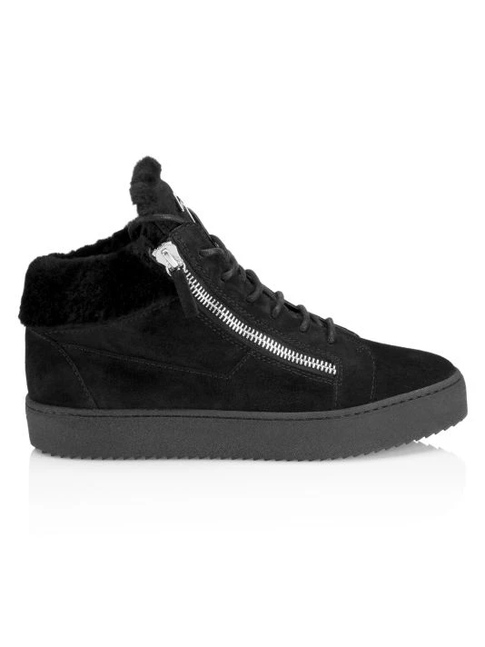 Giuseppe Zanotti Maylondon Shearling High-Top Sneakers For Men 1 Giuseppe Zanotti Maylondon Shearling High-Top Sneakers For Men