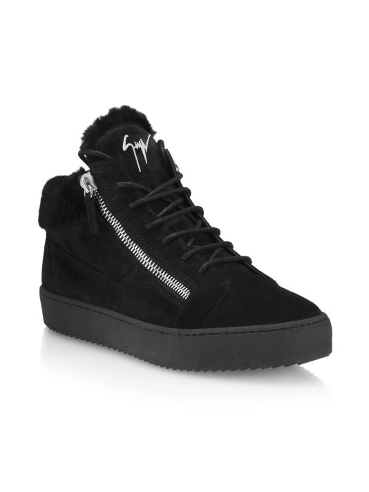 Giuseppe Zanotti Maylondon Shearling High-Top Sneakers For Men 2 Giuseppe Zanotti Maylondon Shearling High-Top Sneakers For Men - Image 2