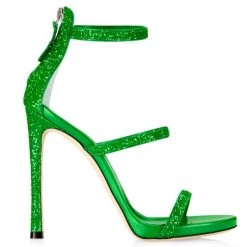 Rosantica And Giuseppe Zanotti shop 35 Giuseppe Zanotti South 115 Glitter Strappy Sandals Kiwi